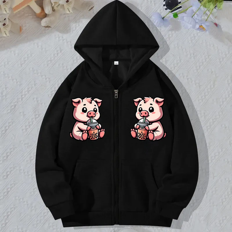 Толстовка Kawaii Pig Bubble Tea аниме на молнии модная повседневная флисовая толстовка осень-зима куртка на молнии пальто толстовки с длинным рукавом 
Толстовка Kawaii Pig Bubble Tea аниме на молнии модная повседневная флисовая толстовка осень-зима куртка на молнии пальто толстовки с длинным рукавом