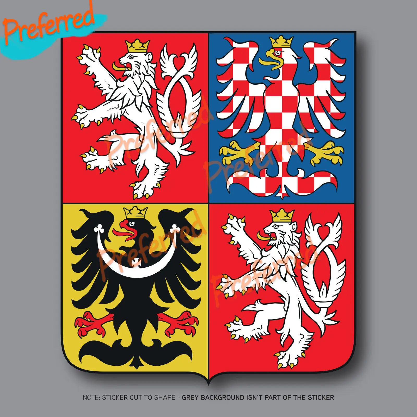 Czech Republic Coat of Arms Vinyl Sticker Bumper Decal for Cup,Laptop,Glass Door,car Cooler Logo or Car Sticker Decal Decoration
Czech Republic Coat of Arms Vinyl Sticker Bumper Decal for Cup,Laptop,Glass Door,car Cooler Logo or Car Sticker Decal Decoration