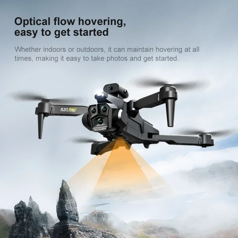 

Obstacle Avoidance Remote Control Aircraft Helicopter Toys Three Camera Hd 4K Drone K10 Max Dron Rc Quadcopter Wifi Fpv Drones