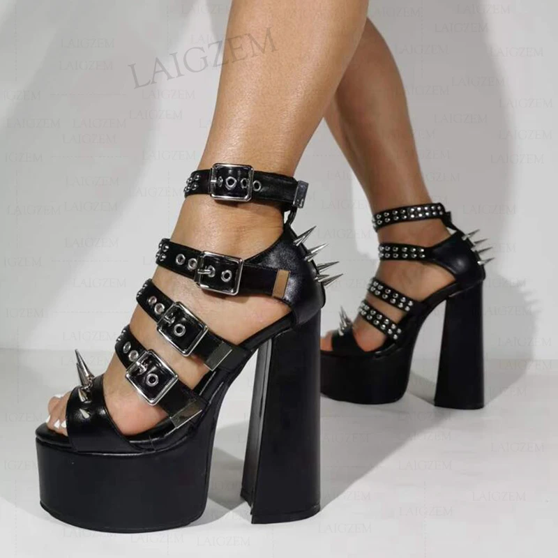 SEIIHEM Women Platform Sandals Studded Open Toe Buckle Straps Thick High Heels Pumps Lady Shoes Women Plus Size 38 41 43 45 47
SEIIHEM Women Platform Sandals Studded Open Toe Buckle Straps Thick High Heels Pumps Lady Shoes Women Plus Size 38 41 43 45 47