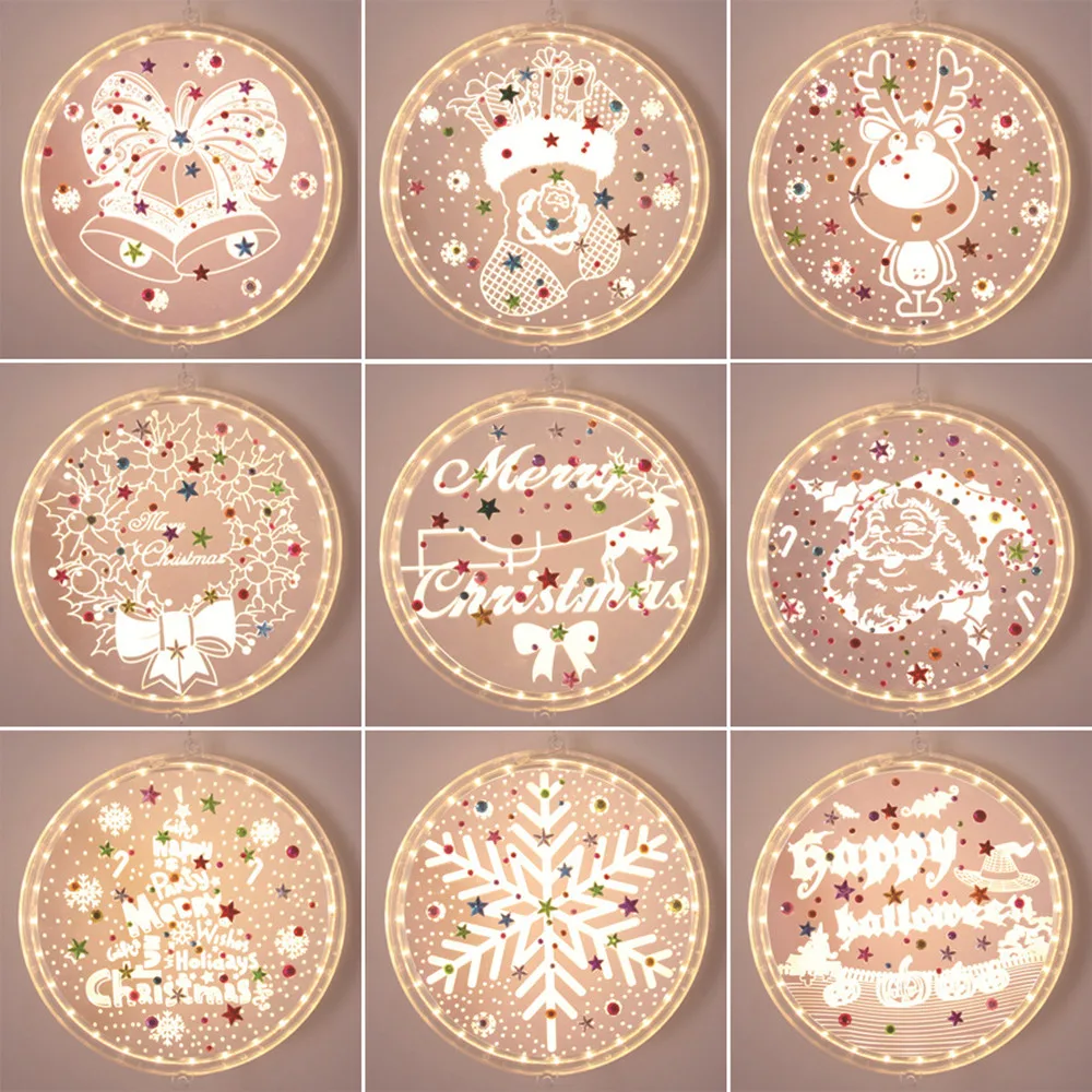 DIY Diamond Painting Kit Christmas Pendant Decoration with LED Light Mosaic Embroidery Round Disc Diamond Home Decor Gift
DIY Diamond Painting Kit Christmas Pendant Decoration with LED Light Mosaic Embroidery Round Disc Diamond Home Decor Gift