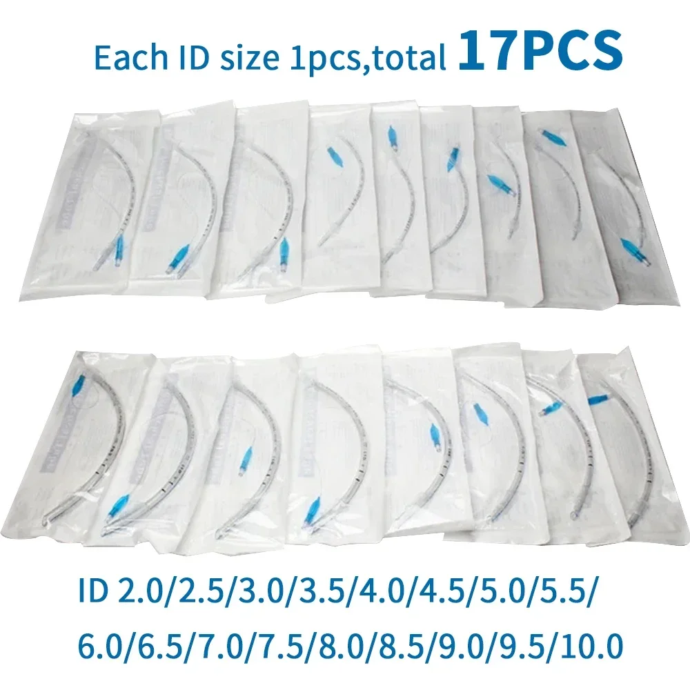 

17PCS Tracheal Tube Veterinary Endotracheal Tube with Cuff Disposable Sterile Veterinary Supplies Health Care for Vet