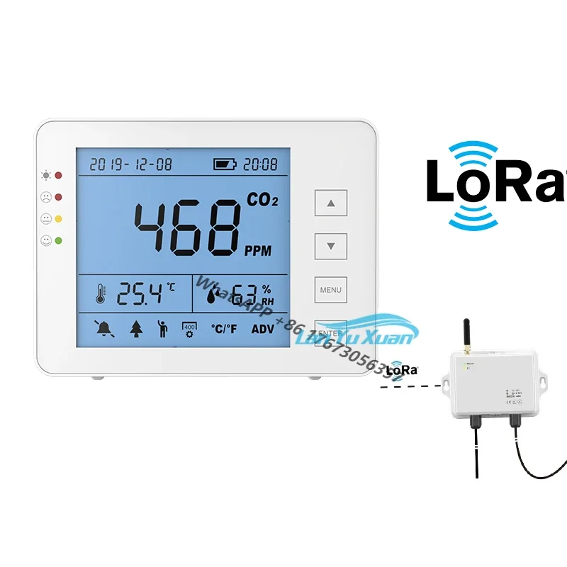 Indoor Air Quality , NDIR Sensor Carbon Dioxide Detector Temperature Humidity Smart Life LORA CO2 Meter
Indoor Air Quality , NDIR Sensor Carbon Dioxide Detector Temperature Humidity Smart Life LORA CO2 Meter