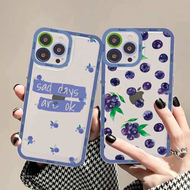 Small Berry Blueberry Fruit Phone Case For iPhone 14 13 12 11 Pro Max Mini X Xs XR 6 7 8 Plus SE 2020 Transparent Case 
Small Berry Blueberry Fruit Phone Case For iPhone 14 13 12 11 Pro Max Mini X Xs XR 6 7 8 Plus SE 2020 Transparent Case
