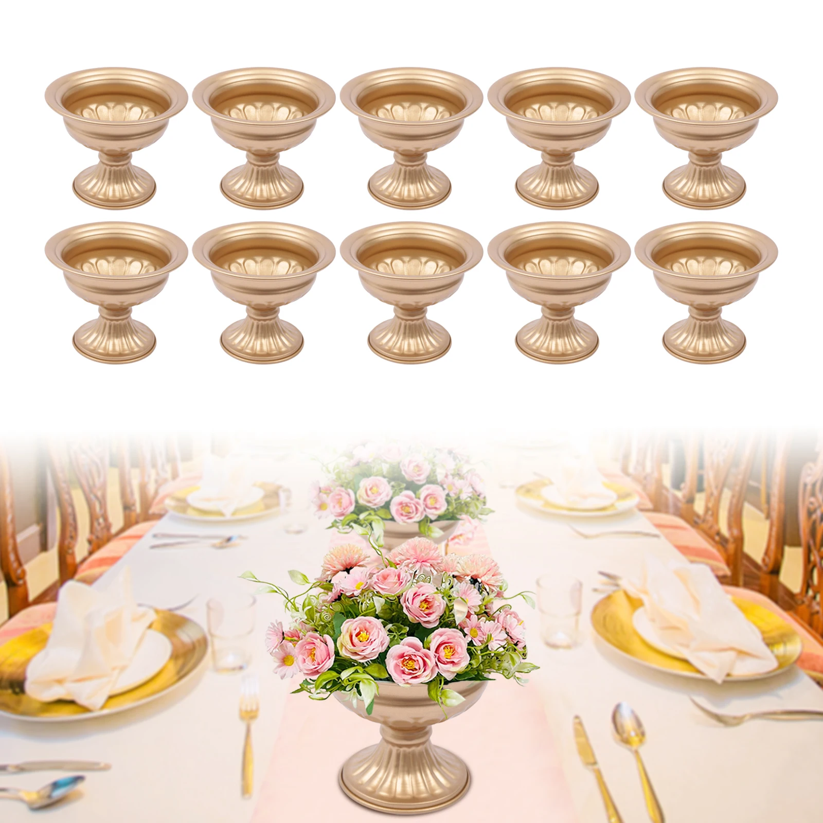 

10 шт. лак для выпечки «сделай сам», ваза для цветов, настольная Свадебная Юбилейная фотография, декоративная подставка под золото