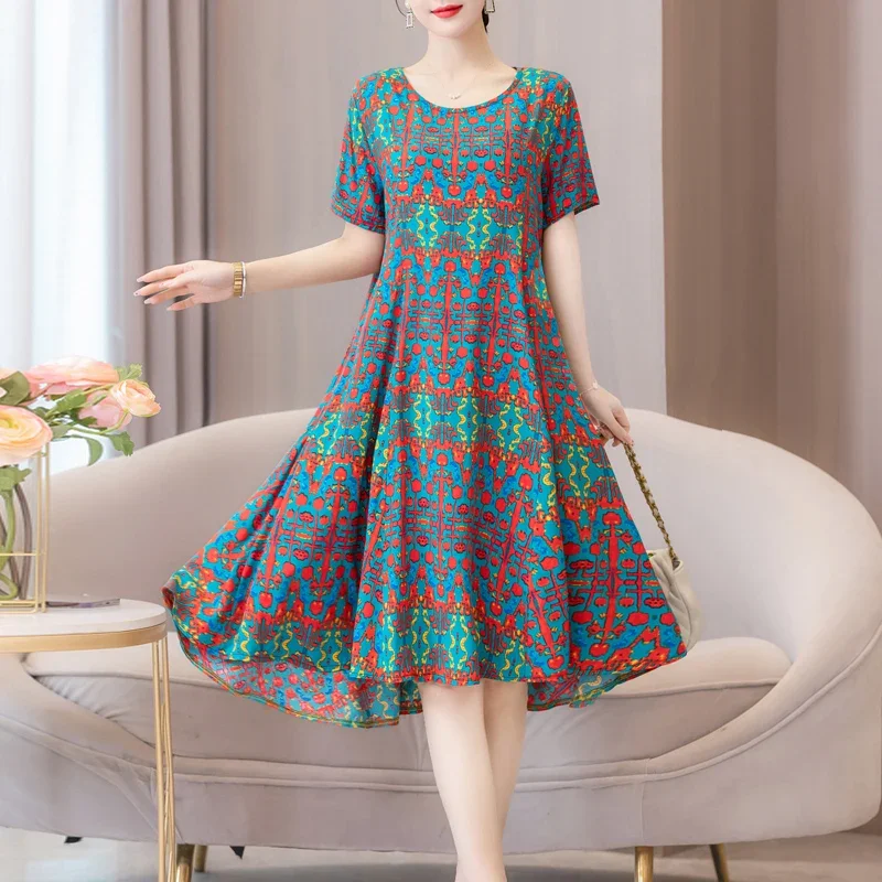Summer Floral Print Dress 2023 Fashion Elegant Short Sleeve Vintage Vestidos O Neck Woman Party Sundress Beach Style B127
Summer Floral Print Dress 2023 Fashion Elegant Short Sleeve Vintage Vestidos O Neck Woman Party Sundress Beach Style B127