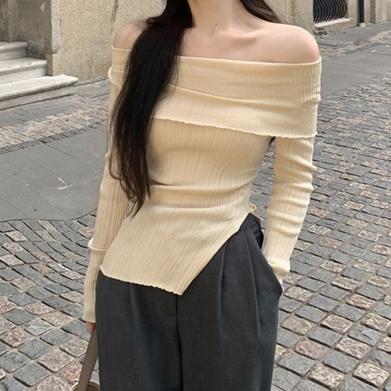 Elegant Slash Neck Sweaters Women Irregular Split Knitted Jumpers Korean Slit Solid Basic Slim Pullovers Autumn Knitwear 21 Mallzona Sbb36fc4647f04ca4a38452ec5c3cb90at Elegant Slash Neck Sweaters Women Irregular Split Knitted Jumpers Korean Slit Solid Basic Slim Pullovers Autumn Knitwear Mallzona