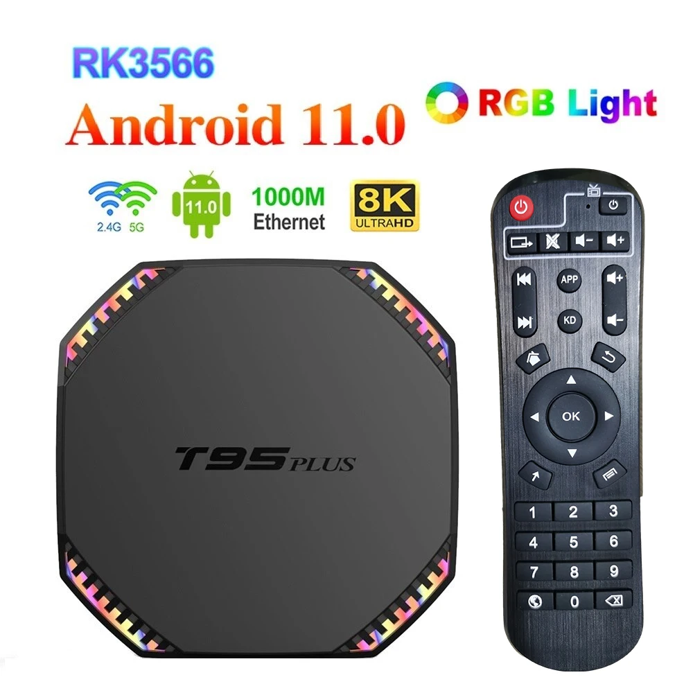 ТВ-приставка T95 Plus, Android 11, 8 ГБ ОЗУ, 64 ГБ, Rockchip RK3566, поддержка 4K, Wi-Fi, 1000 Мбит/с, LAN, 4 Гб, 32 ГБ, медиаплеер T95Plus, ТВ-приставка
ТВ-приставка T95 Plus, Android 11, 8 ГБ ОЗУ, 64 ГБ, Rockchip RK3566, поддержка 4K, Wi-Fi, 1000 Мбит/с, LAN, 4 Гб, 32 ГБ, медиаплеер T95Plus, ТВ-приставка