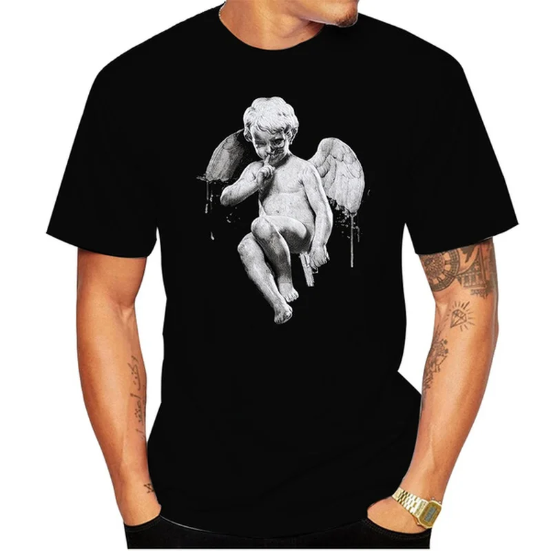 

2022 Men's/Women's Summer Angels and Demons 3D Print Funny T-shirt Casual Short Sleeve Personality Tees
