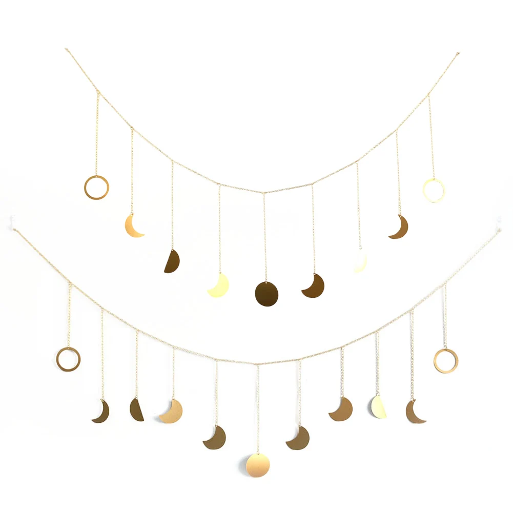 Metal Moon Phase Wall Hanging - Boho Celestial Decor 6 Sbb38f109b1f0456095d657245c3d97d8i