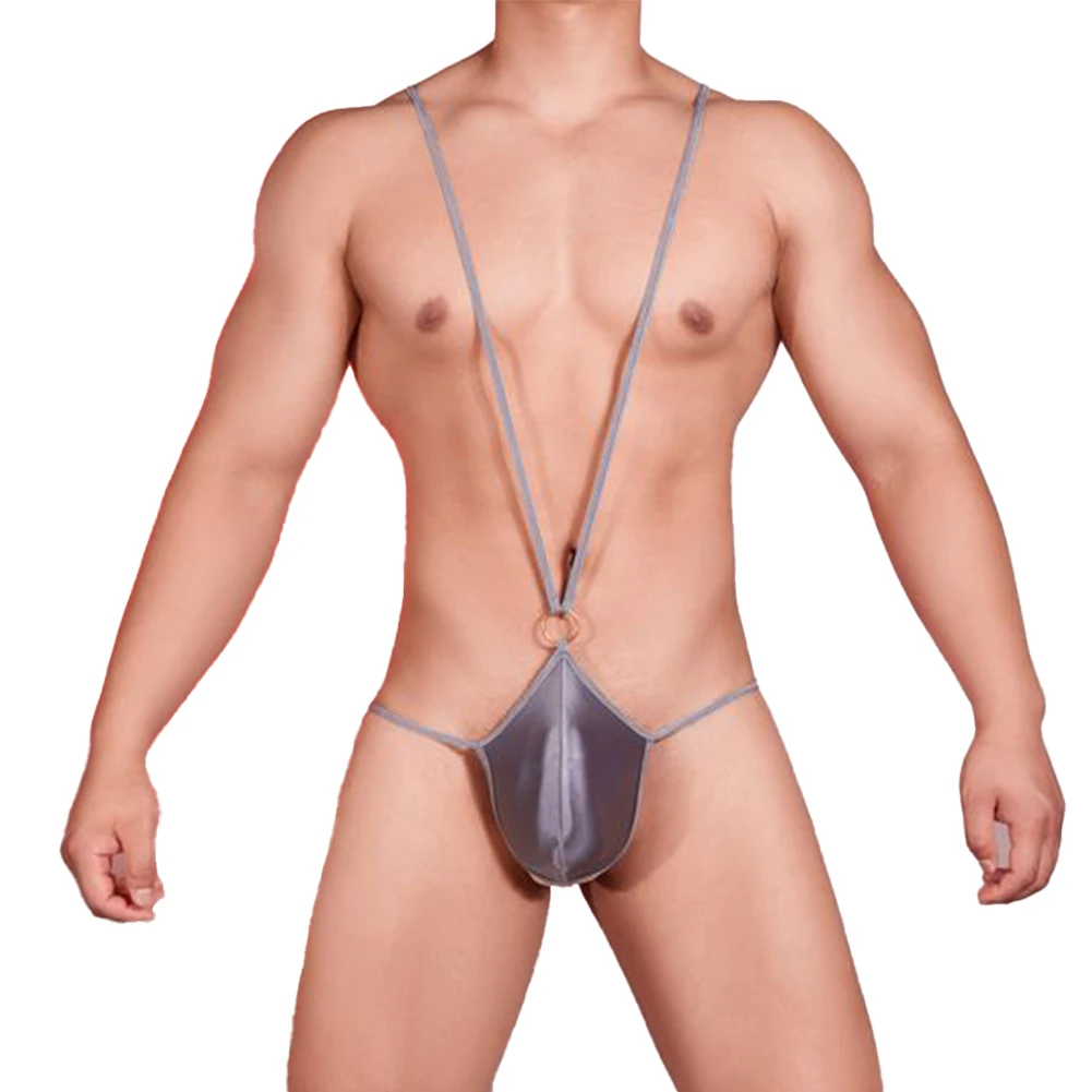 Men Sexy Oil Glossy Bodysuit Solid Thong Underpants Spaghetti Straps Jumpsuit Bulge Pouch Leotard Underwear Erotic Lingerie
Men Sexy Oil Glossy Bodysuit Solid Thong Underpants Spaghetti Straps Jumpsuit Bulge Pouch Leotard Underwear Erotic Lingerie