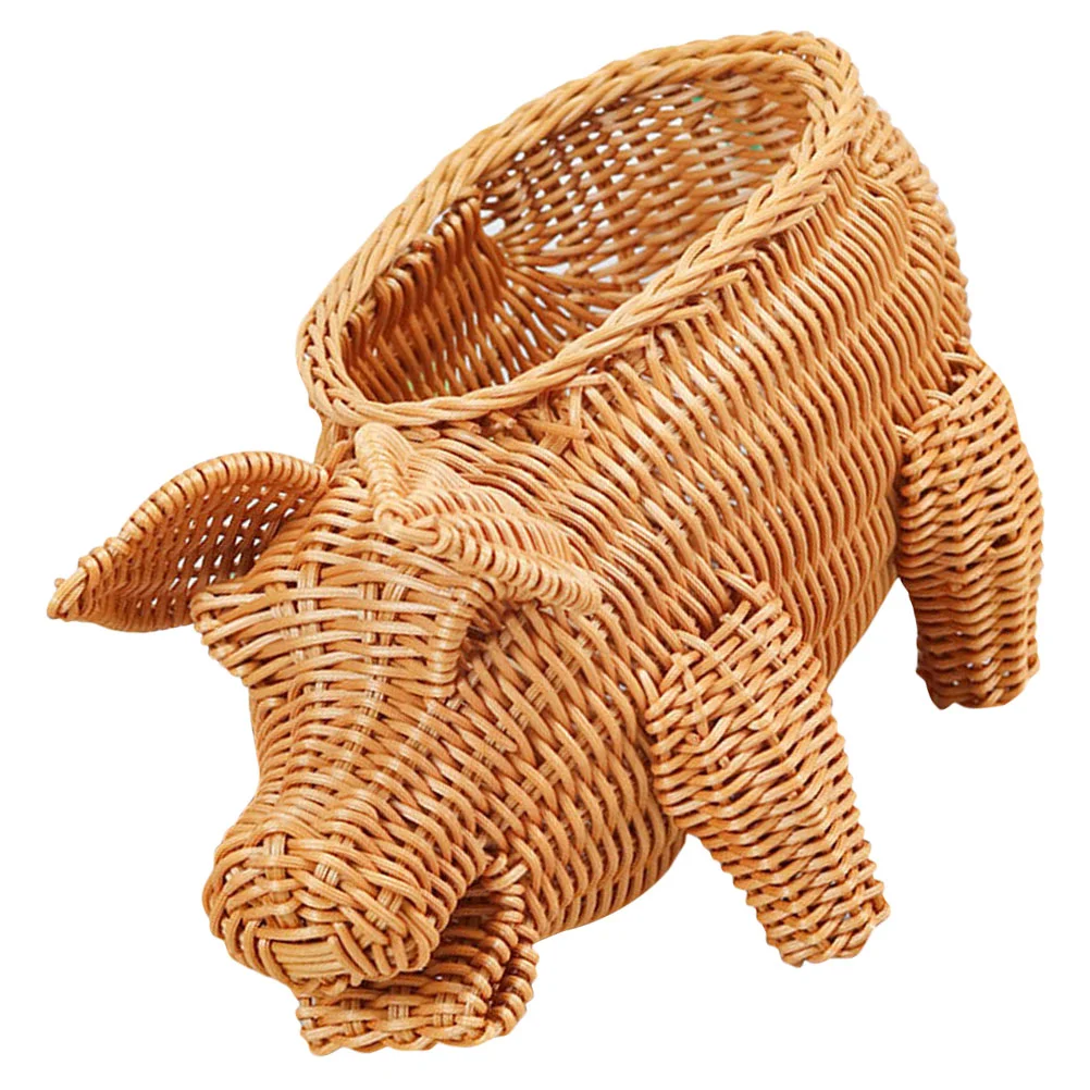 Imitation Rattan Woven Fruit Basket Pig Shaped Fruit Basket Food Serving Holder Plastic Imitation Rattan Woven Serving Baskets
Imitation Rattan Woven Fruit Basket Pig Shaped Fruit Basket Food Serving Holder Plastic Imitation Rattan Woven Serving Baskets