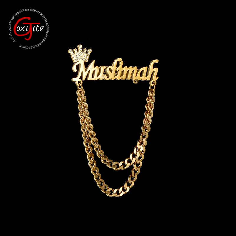 Goxijite Custom Name Brooch Pin For Women Men Crown With Stone Nameplate Badges Stainless Steel Jewelry Party Gift For Lover
Goxijite Custom Name Brooch Pin For Women Men Crown With Stone Nameplate Badges Stainless Steel Jewelry Party Gift For Lover