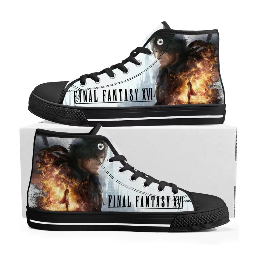 

Final Fantasy 16 High Top Sneakers Hot Cartoon Game Mens Womens Teenager High Quality Canvas Sneaker Custom Built Couple Shoes