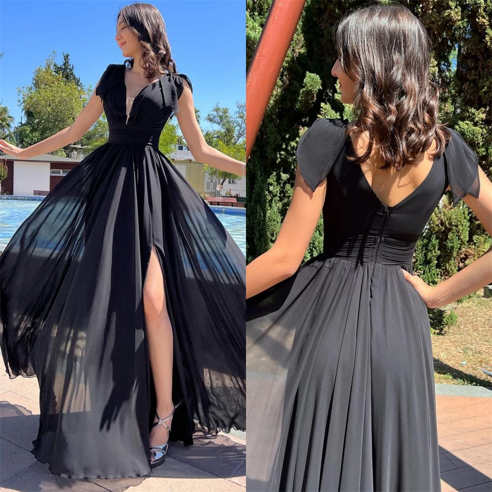Prom Dresses Fashion V-neck Sheath Celebrity Fold Draped Chiffon Occasion Evening Gownvestidos de ocasión formales платье
Prom Dresses Fashion V-neck Sheath Celebrity Fold Draped Chiffon Occasion Evening Gownvestidos de ocasión formales платье