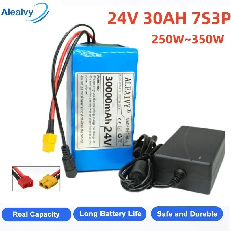 Powerful 24V Battery Pack for Electric Bicycle/Moped - 30Ah 7S3P 18650 Lithium Ion Battery 30000mAh with BMS and 2A Charger
Powerful 24V Battery Pack for Electric Bicycle/Moped - 30Ah 7S3P 18650 Lithium Ion Battery 30000mAh with BMS and 2A Charger