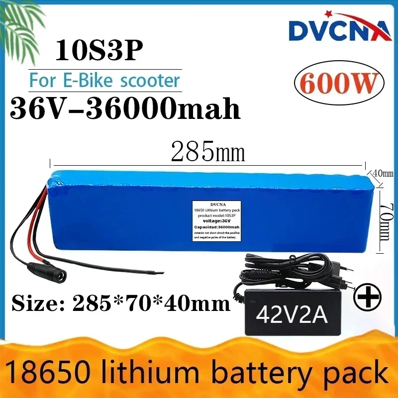 High quality 10s3p 36V 36000mAh battery pack 18650 lithium-ion battery 500W high-power high-capacity motorcycle scooter+charger
High quality 10s3p 36V 36000mAh battery pack 18650 lithium-ion battery 500W high-power high-capacity motorcycle scooter+charger