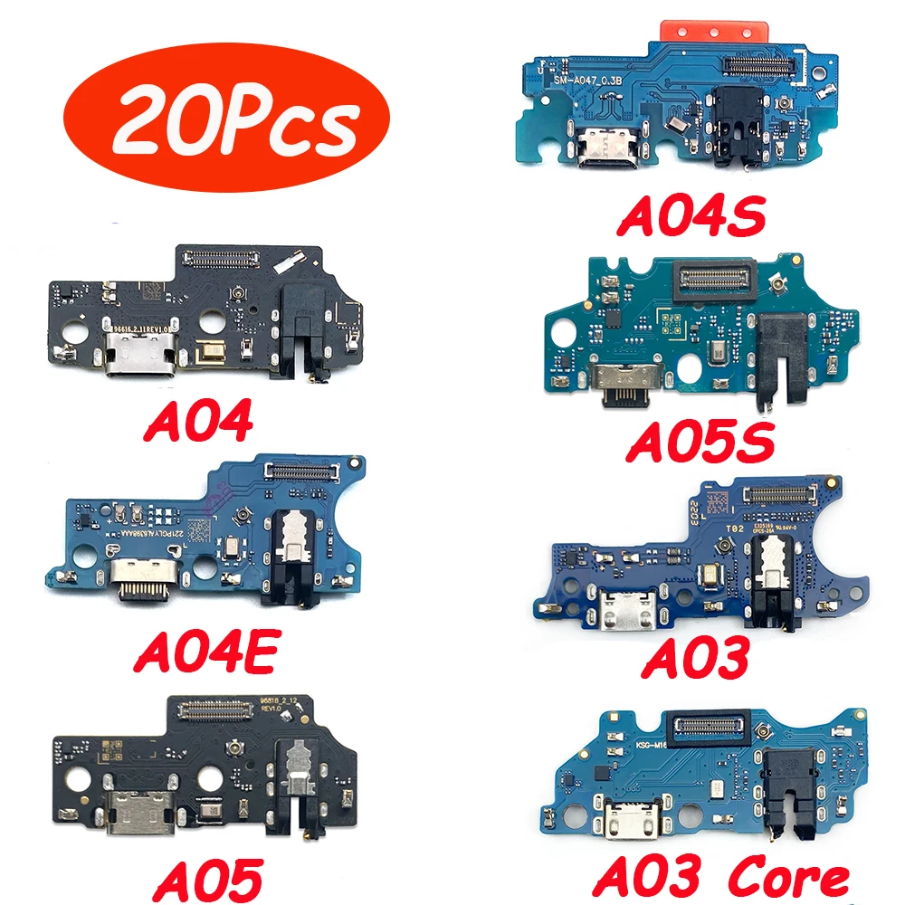 

20Pcs , Tested For Samsung A02 A03 A035F A04 A05s A025F A03S A04S Bottom Dock USB Date Quick Charger Board Charging Flex Cable