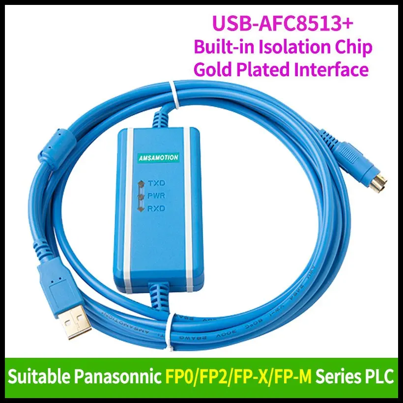 ЧПУ USB-AFC8513 изолированный кабель для программирования, подходит для Panasonic FP0/FP2 FP-X/M Series PLC, линия загрузки
ЧПУ USB-AFC8513 изолированный кабель для программирования, подходит для Panasonic FP0/FP2 FP-X/M Series PLC, линия загрузки