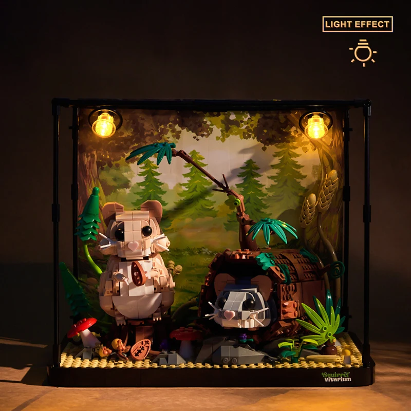 1158Pcs Squirrel Vivarium Model Blocks MOC Animal Landscape Box Buliding Bricks Creative Ideas Ornaments DIY Toy Kit Gift Kids 1158Pcs Squirrel Vivarium Model Blocks MOC Animal Landscape Box Buliding Bricks Creative Ideas Ornaments DIY Toy Kit Gift Kids