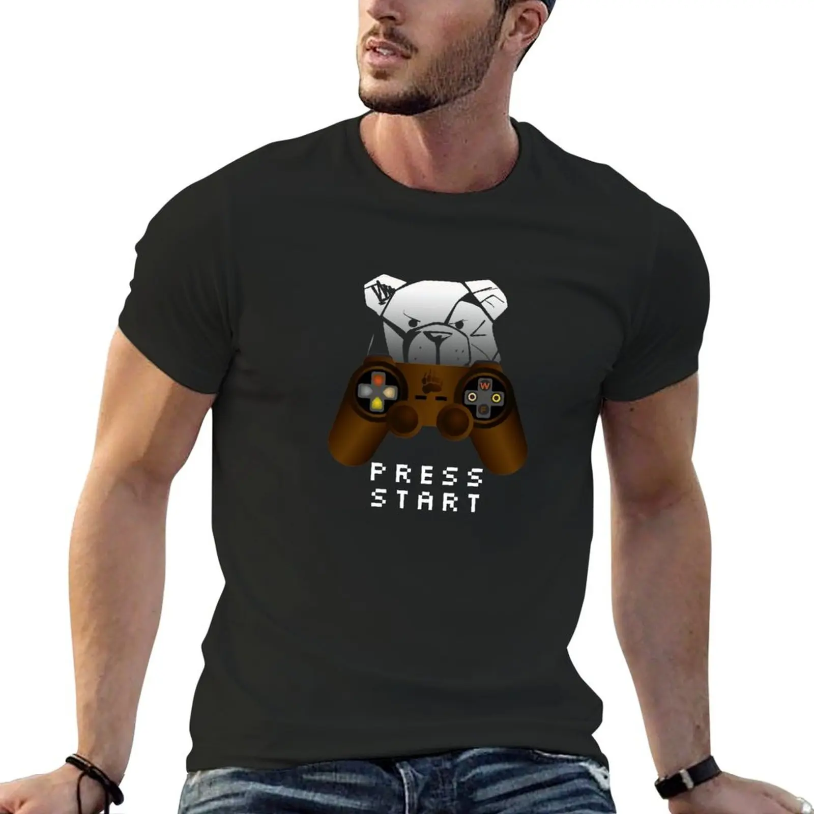 ROBUST BEAR PRESS START T-Shirt street wear summer clothes plus sizes mens t shirt graphic
ROBUST BEAR PRESS START T-Shirt street wear summer clothes plus sizes mens t shirt graphic