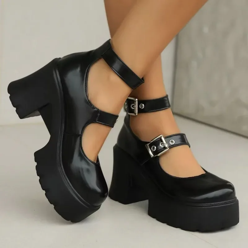 Lolita High Heels Girls 2024 Thick Sole Mary Jane Shoes Women's Plus Size Thick Heels Gothic Shoes High Heel Sandals Female
Lolita High Heels Girls 2024 Thick Sole Mary Jane Shoes Women's Plus Size Thick Heels Gothic Shoes High Heel Sandals Female