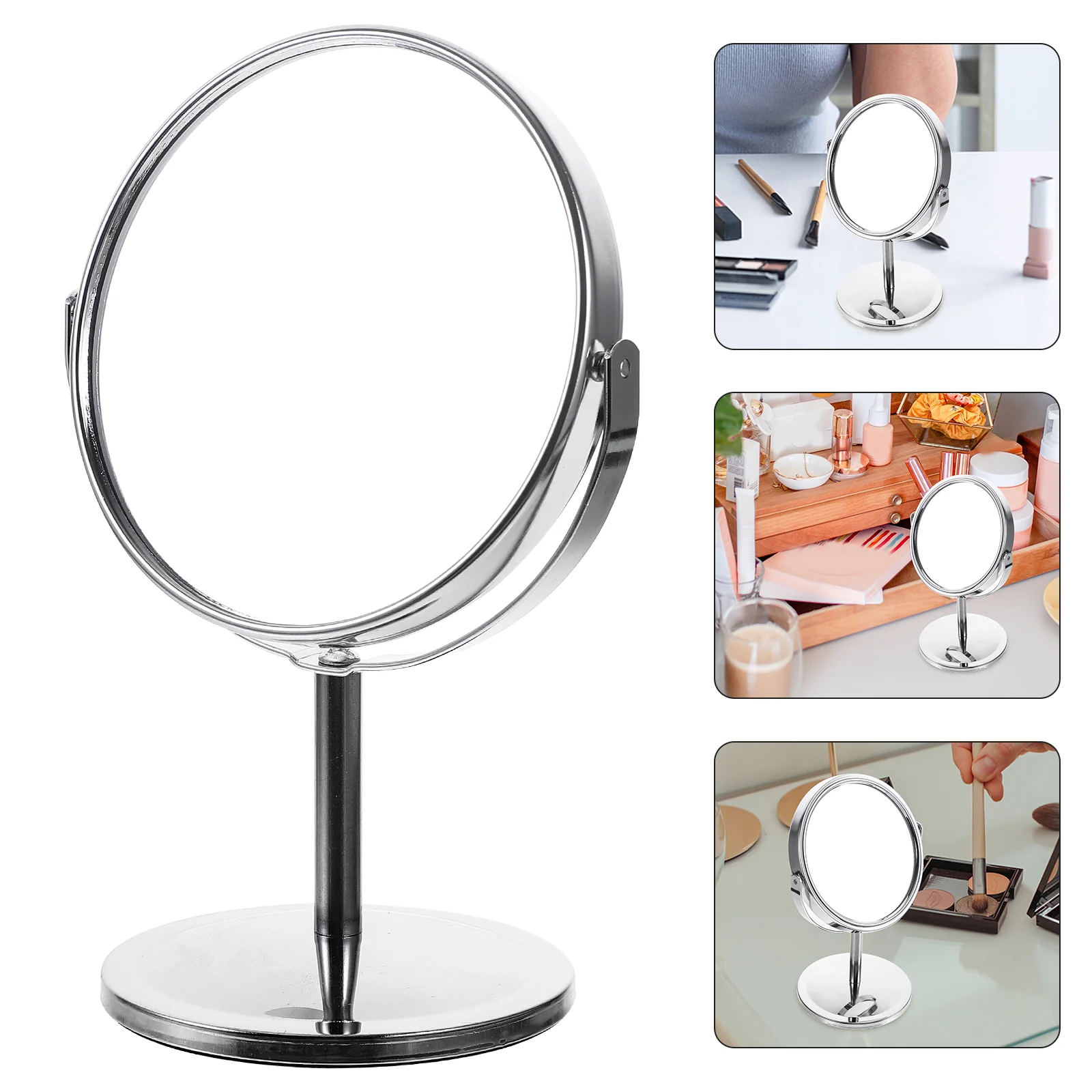 Desktop Makeup Mirror Tabletop Cosmetic Mirror Double Sided Rotating Vanity Mirror For Makeup Tabletop Two-Sided Swivel Mirror
Desktop Makeup Mirror Tabletop Cosmetic Mirror Double Sided Rotating Vanity Mirror For Makeup Tabletop Two-Sided Swivel Mirror