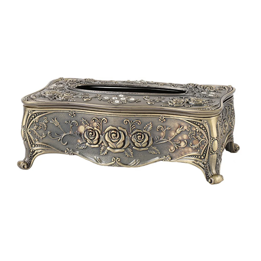 Vintage Tissue Box Holder Zine-alloy Papertowels Home Creative Elegant Style Case Zinc Container Office
Vintage Tissue Box Holder Zine-alloy Papertowels Home Creative Elegant Style Case Zinc Container Office