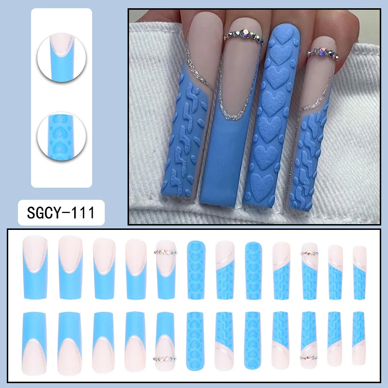 24pcs Wearable Press Long Fake Nails Variety Designs Shiny Design Lovely Girl False Nail with Wearing Tools Nail Art Supplies
24pcs Wearable Press Long Fake Nails Variety Designs Shiny Design Lovely Girl False Nail with Wearing Tools Nail Art Supplies