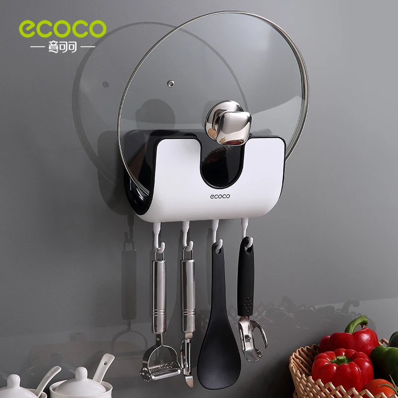 ECOCO Pot Lid Holder Storage Rack Wall-Mounted Pot Lid Pan Cover Organizer With 4 Removable Hooks Kitchen Organizer Shelf
ECOCO Pot Lid Holder Storage Rack Wall-Mounted Pot Lid Pan Cover Organizer With 4 Removable Hooks Kitchen Organizer Shelf