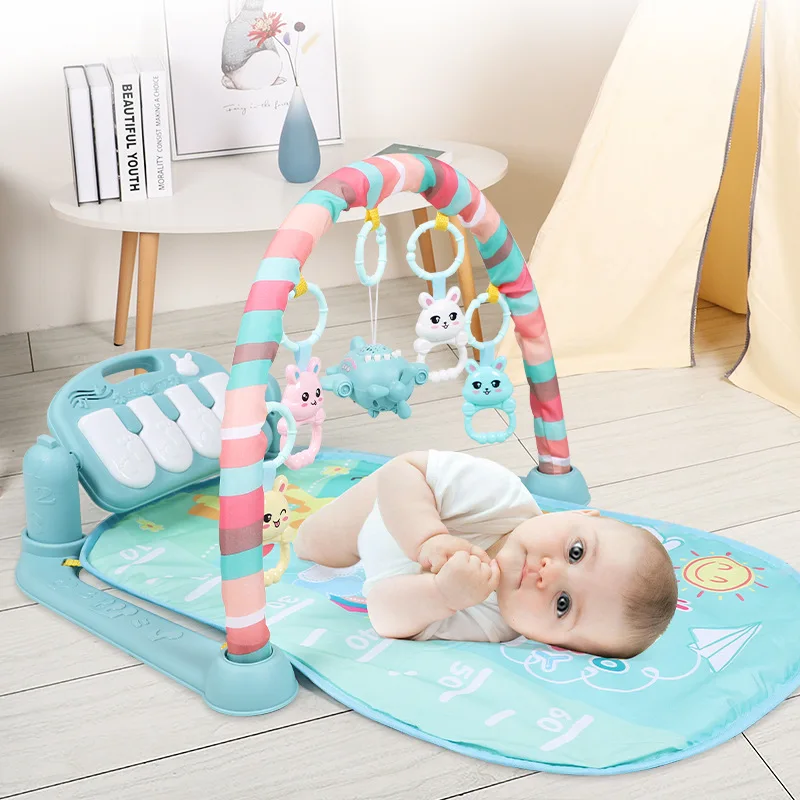 

Baby Activity Gym Play Mat Newborn 0-12 Months Developing Carpet Soft Musical Toy Activity Crawling Rug For Toddler Babies Games