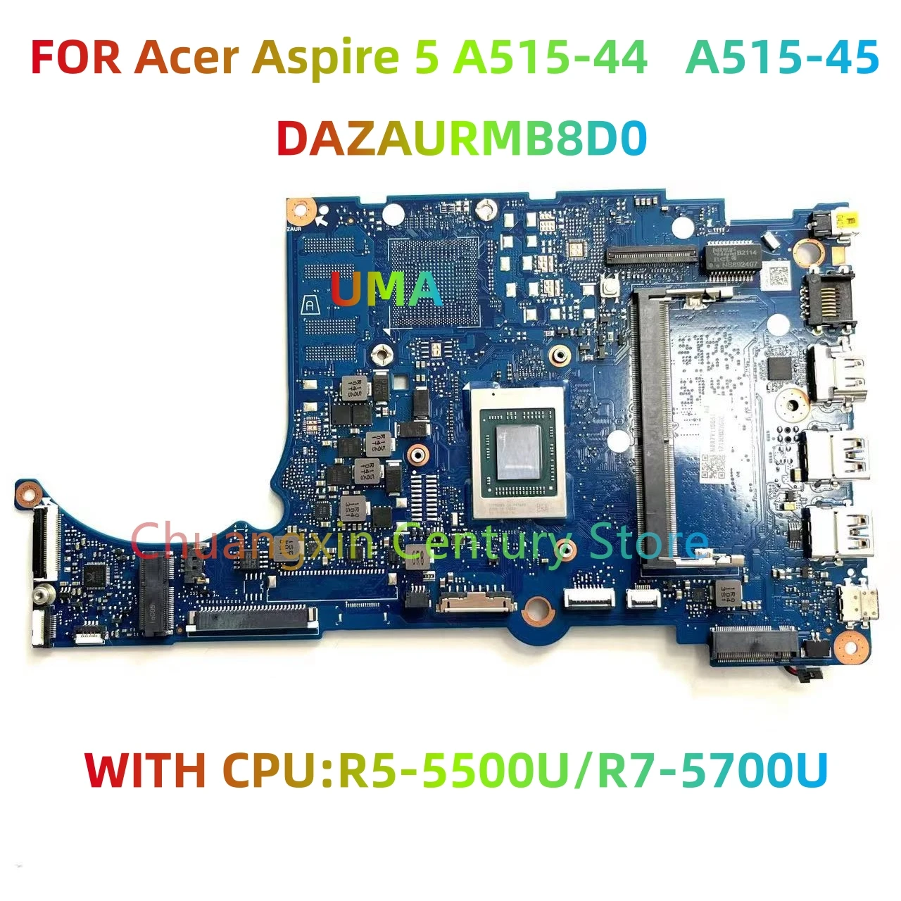

Материнская плата DAZAURMB8D0 подходит для Acer Aspire 5 A515-44/A515-45 ноутбуки с процессором R5 R7 RMA 100% протестированы и отправлены