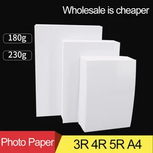 

100PCS 3R 4R 5R Photo Paper High Glossy Printer Photographic Paper 20PCS A4 For Inkjet Printers Office Supplies For Album Photos