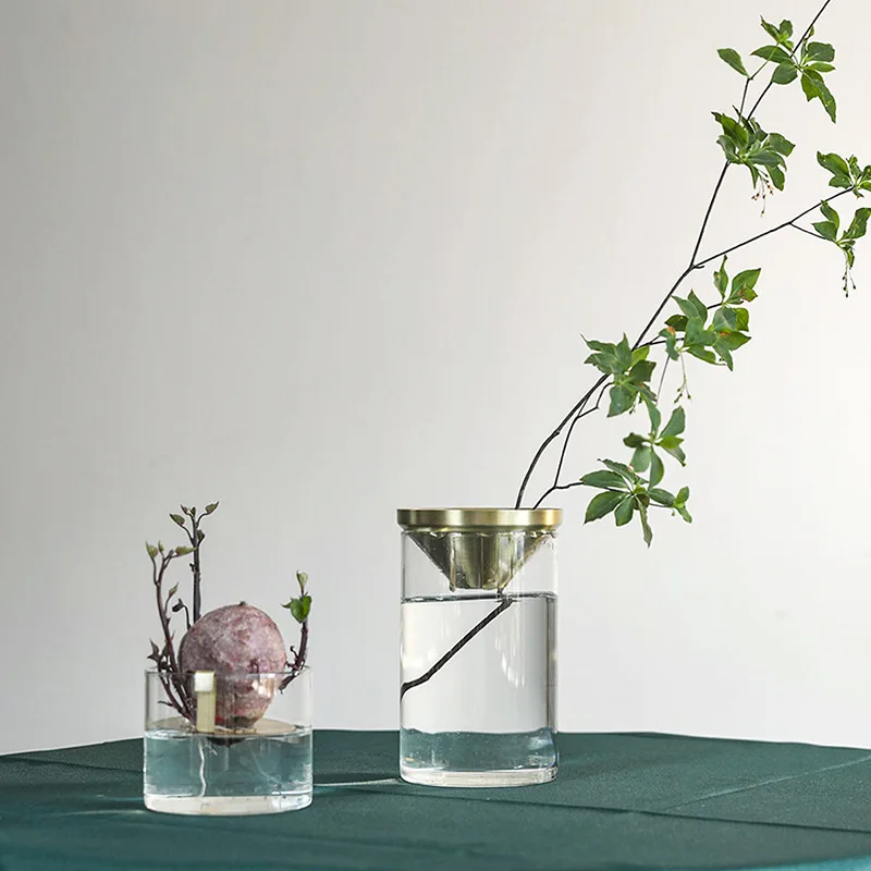 Flower Glass Vase Modern Minimalist Ins Style Decoration DriedNordic Living Room Creative Transparent Small Mouth Copper Device
Flower Glass Vase Modern Minimalist Ins Style Decoration DriedNordic Living Room Creative Transparent Small Mouth Copper Device