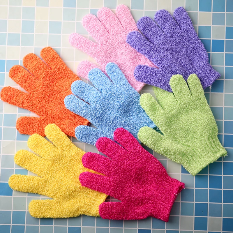 

Exfoliating Mitt Glove Body Scrub Gloves Massage Sponge Wash Skin Bath for Peeling Moisturizing SPA Foam Skincare Shower Tool