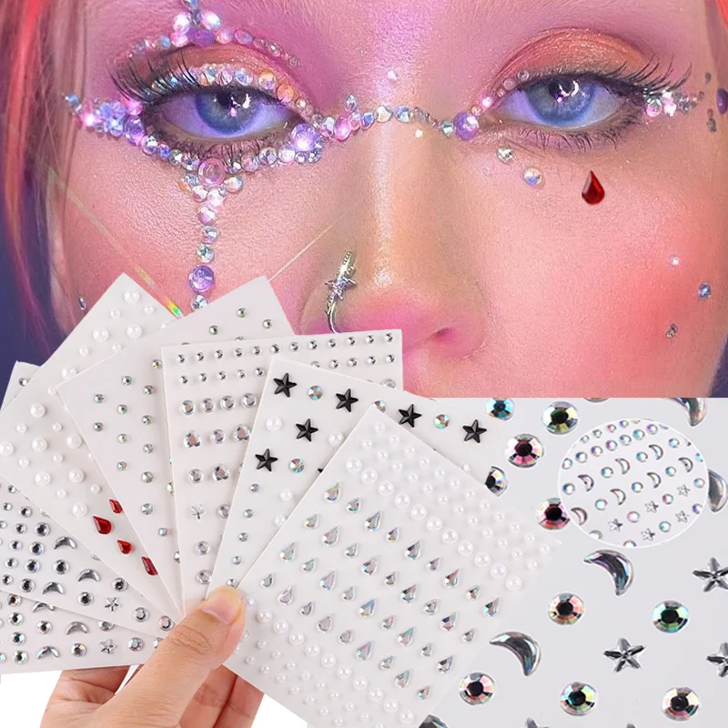 Rhinestone Face Makeup 3D Crystal Festival Eyeliner Eyeshadow DIY Body Gems Tattoo Adhesive Nail Art Decoration Acrylic Sticker
Rhinestone Face Makeup 3D Crystal Festival Eyeliner Eyeshadow DIY Body Gems Tattoo Adhesive Nail Art Decoration Acrylic Sticker