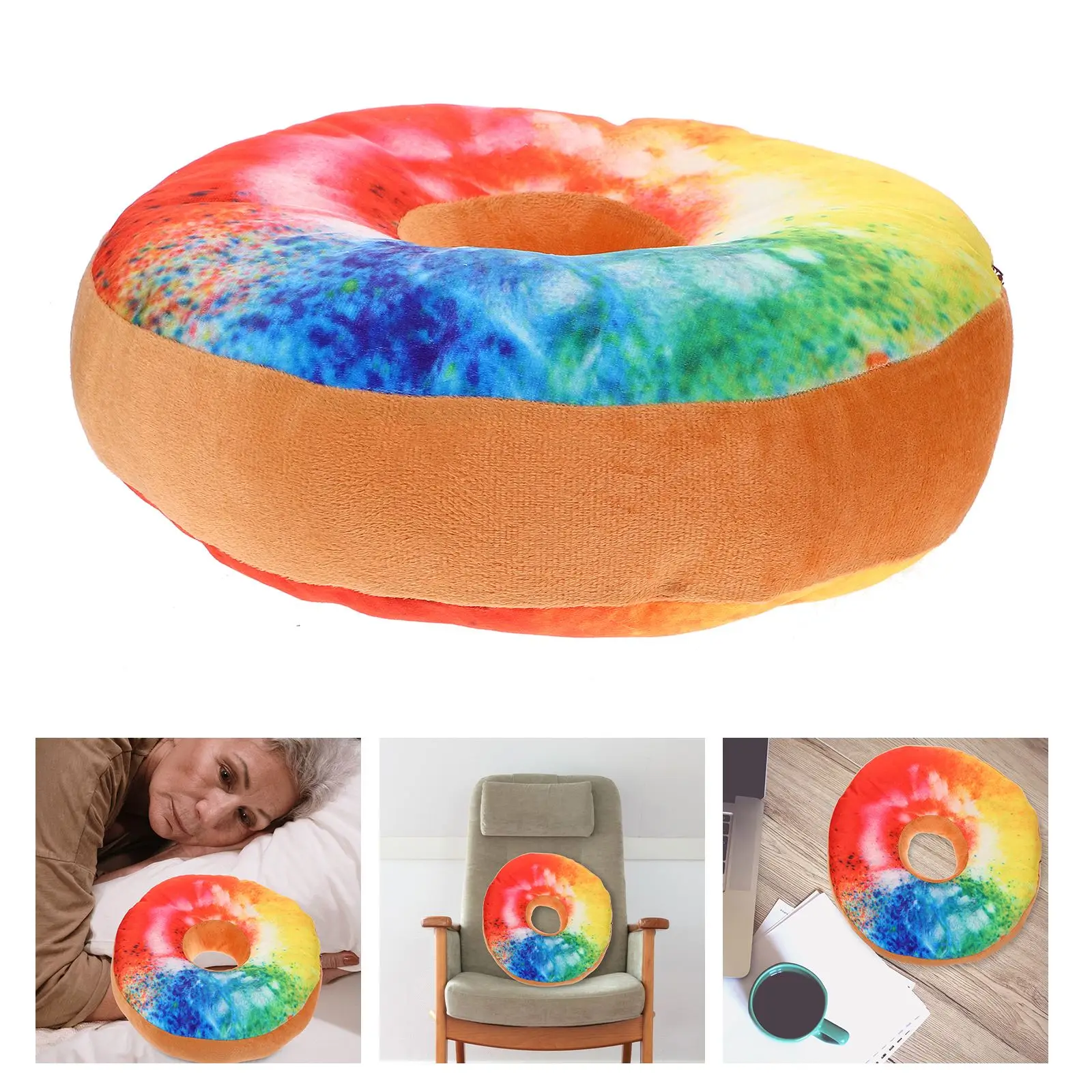 35X35cm Soft Throw Pillow Simulation Doughnut Cushion Chair Seat Cushion Noon Break Office Cushion
35X35cm Soft Throw Pillow Simulation Doughnut Cushion Chair Seat Cushion Noon Break Office Cushion