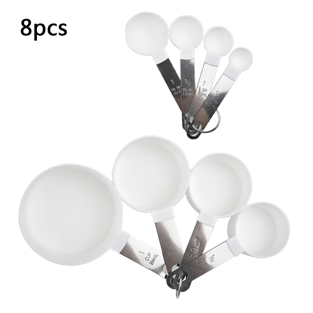 8pcs/set Stainless Steel Measuring Cups Spoons Round Kitchen Baking Cooking Tools Camping Picnic Indoor Outdoor Tableware
8pcs/set Stainless Steel Measuring Cups Spoons Round Kitchen Baking Cooking Tools Camping Picnic Indoor Outdoor Tableware
