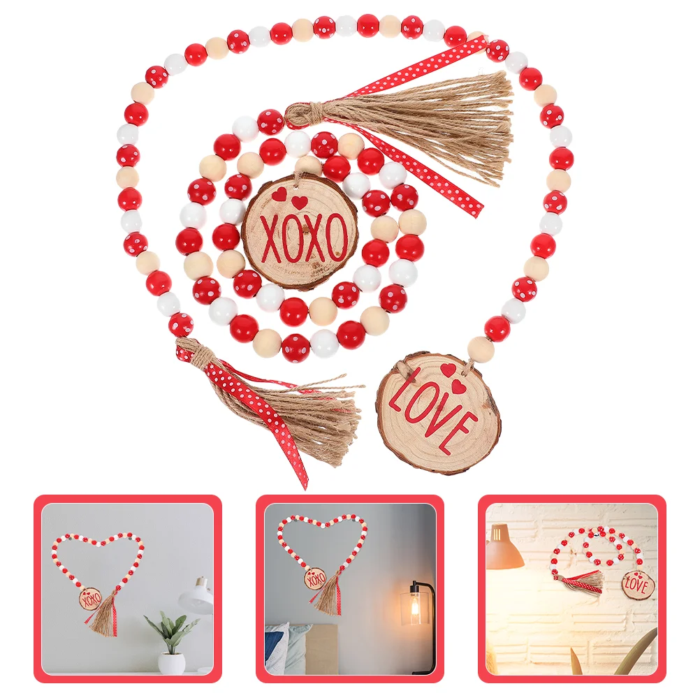 Valentine'S Day Wood Garland Beaded Garland Decor Valentine'S Day Bead String Decor Hemp Rope String Decorative Pendant
Valentine'S Day Wood Garland Beaded Garland Decor Valentine'S Day Bead String Decor Hemp Rope String Decorative Pendant