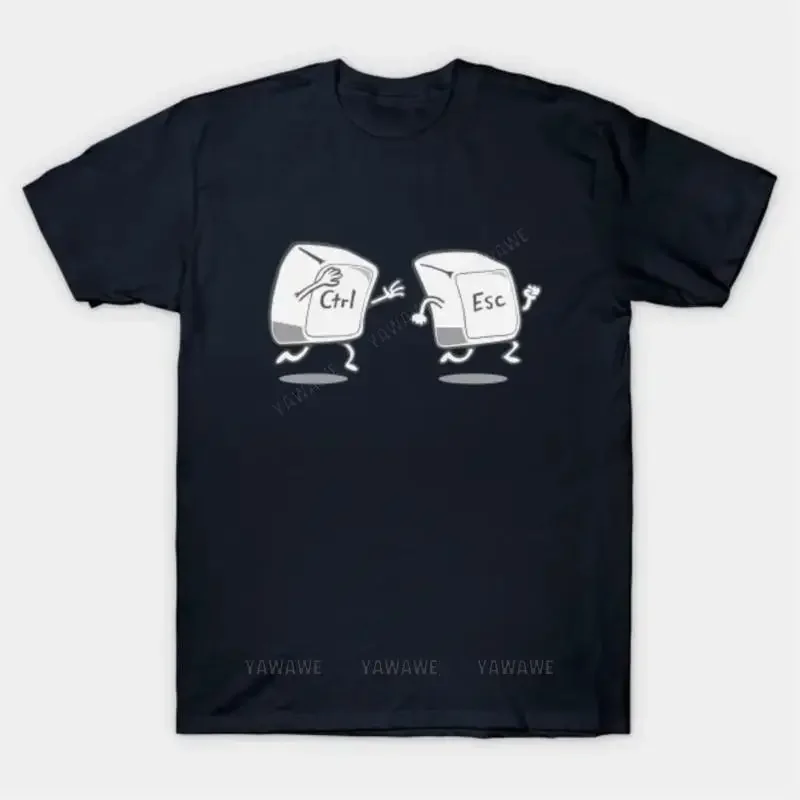 New arrive short sleeve top mens brand fashion T- Summer T shirts for men funny control and escape buttons T shirt
New arrive short sleeve top mens brand fashion T- Summer T shirts for men funny control and escape buttons T shirt
