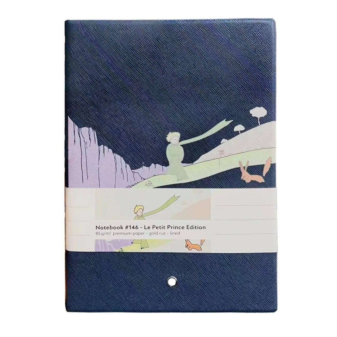 

Little Prince With The Fox Blue Color MB Leather 192 Pages Carefully Crafted Paper Notebook Writing Stylish Monte Book