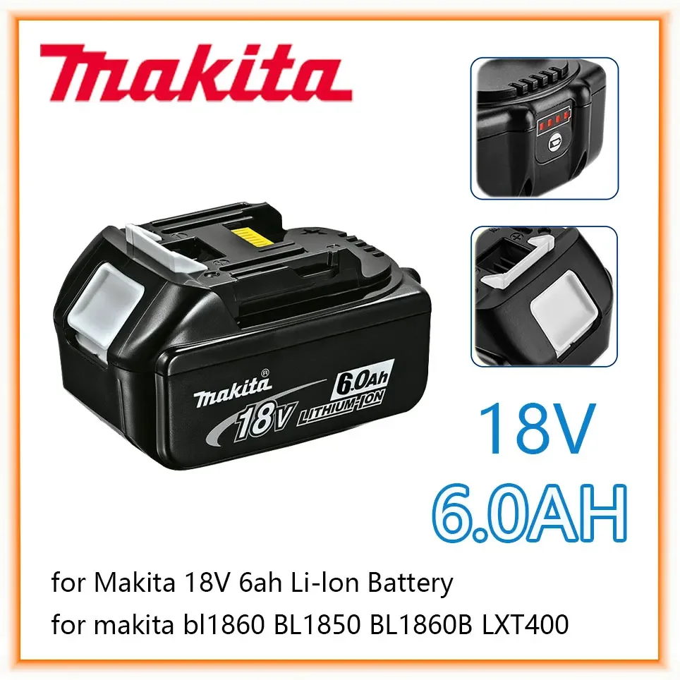 Makita Original 18V 6000mAh Lithium ion Rechargeable Battery 18v drill Replacement Batteries BL1860 BL1830 BL1850 BL1860B
Makita Original 18V 6000mAh Lithium ion Rechargeable Battery 18v drill Replacement Batteries BL1860 BL1830 BL1850 BL1860B