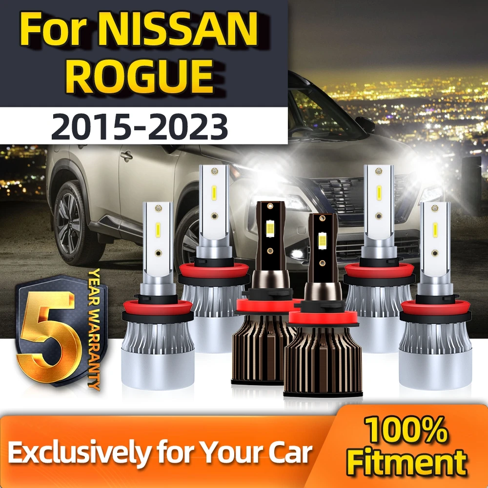 TEENRAM 6x Bulbs White LED Headlight High H9/Low H11 Beam Fog Lamp H11 15000LM CSP Bulbs For NISSAN ROGUE 2015 2016 2017-2023
TEENRAM 6x Bulbs White LED Headlight High H9/Low H11 Beam Fog Lamp H11 15000LM CSP Bulbs For NISSAN ROGUE 2015 2016 2017-2023