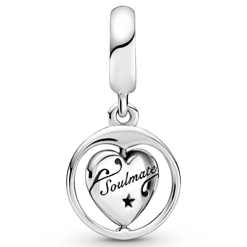 

Original Spinning Forever & Always Soulmate Dangle Beads Charm Fit Pandora Women 925 Sterling Silver Bracelet Bangle Jewelry