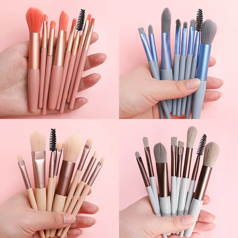

8pcs Soft Fluffy Makeup Brushes Set For Cosmetics Foundation Blush Powder Eyeshadow Kabuki Blending Makeup Brush Beauty Tools