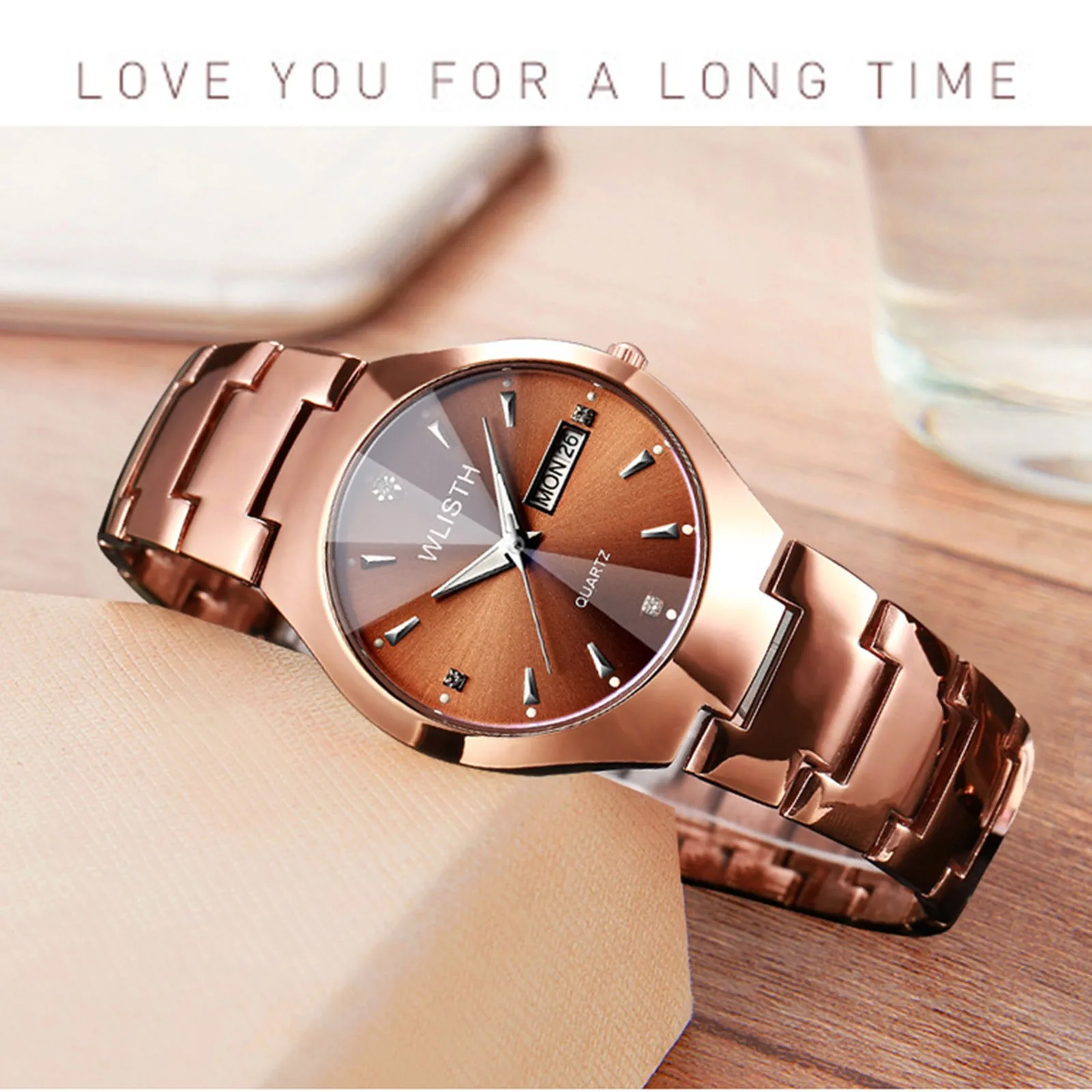 Fashion Simple Couple Watches Light Luxury Wrist Watches For Rose Gold Stainless Steel Quartz Watch For Men Women
Fashion Simple Couple Watches Light Luxury Wrist Watches For Rose Gold Stainless Steel Quartz Watch For Men Women