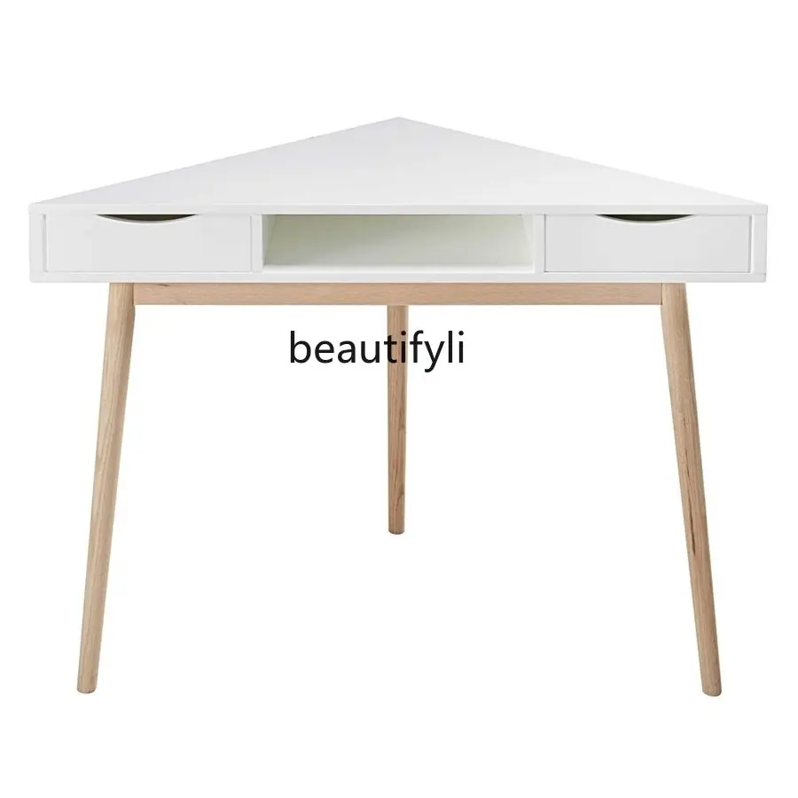 Computer Desktop Desk Solid Wood Desk Nordic Study and Bedroom Corner Writing Desk
Computer Desktop Desk Solid Wood Desk Nordic Study and Bedroom Corner Writing Desk