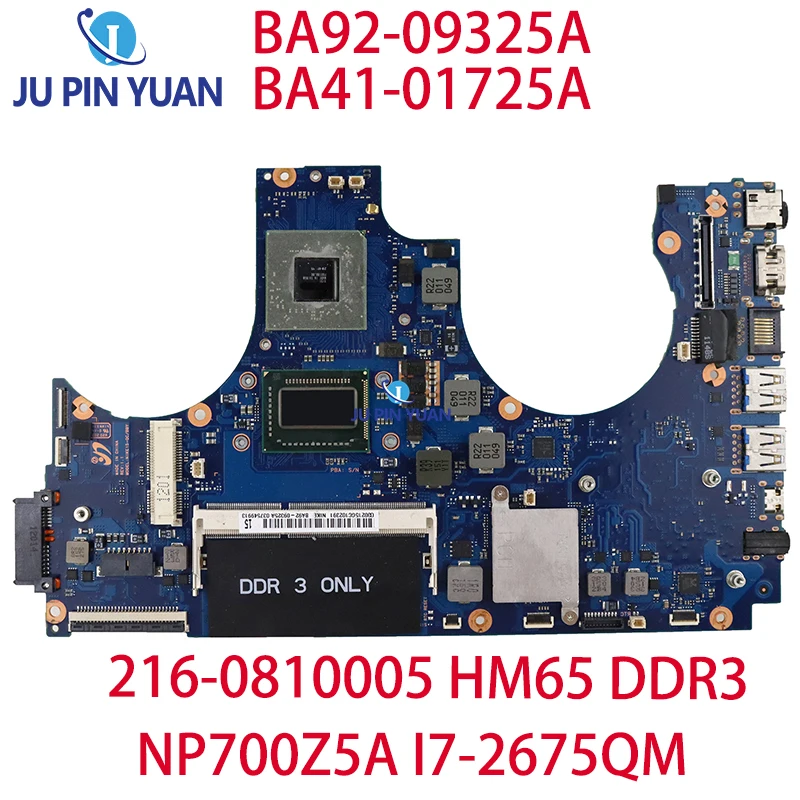 

BA92-09325A For SAMSUNG NP700Z5A I7-2675QM Notebook Mainboard BA41-01725A SR02S 216-0810005 HM65 DDR3 Laptop Motherboard