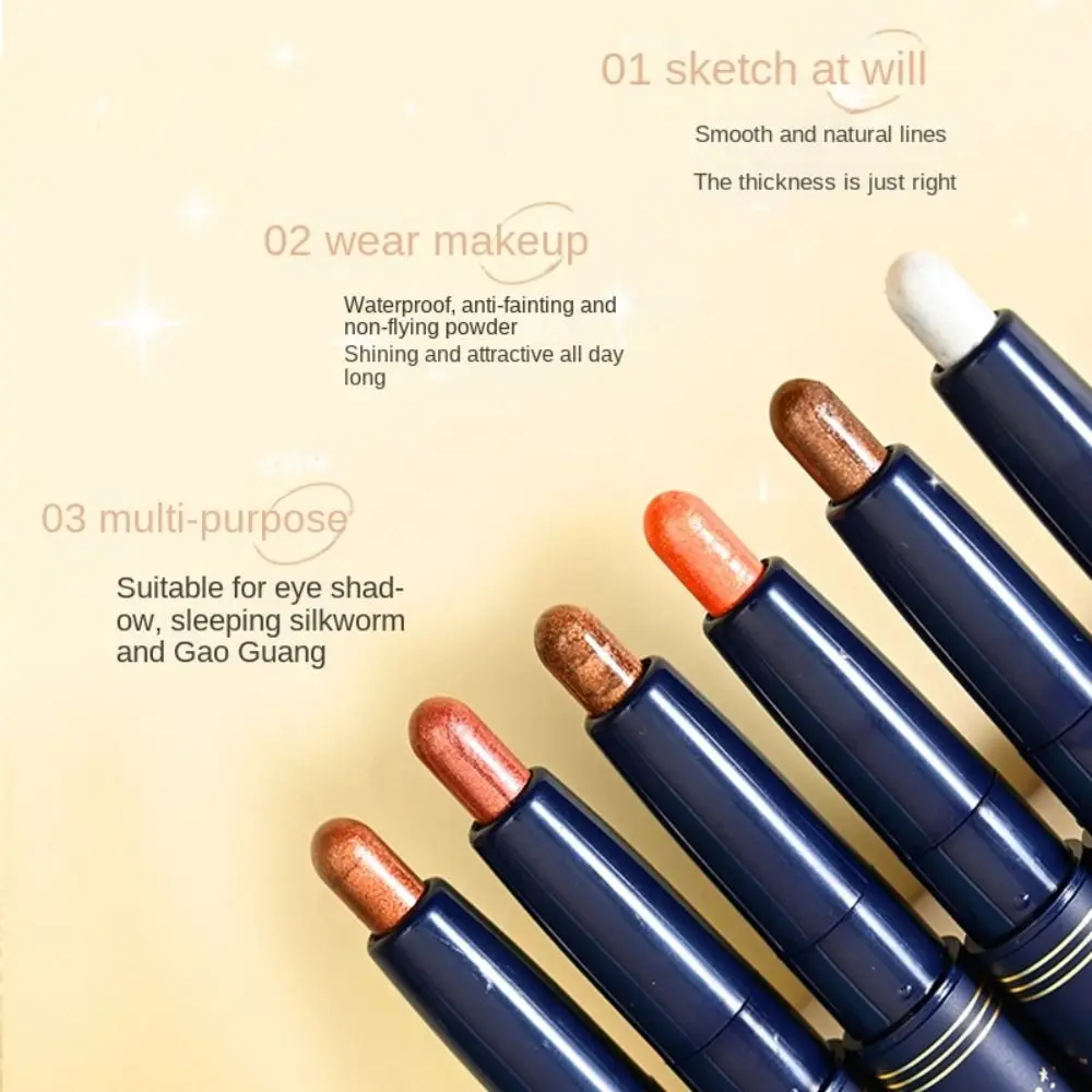 Double Headed Eye Shadow Stick Eye Makeup Color Pearlescent Pen Eye Shadow Silkworm Lying Pen Shining Brush Head
Double Headed Eye Shadow Stick Eye Makeup Color Pearlescent Pen Eye Shadow Silkworm Lying Pen Shining Brush Head