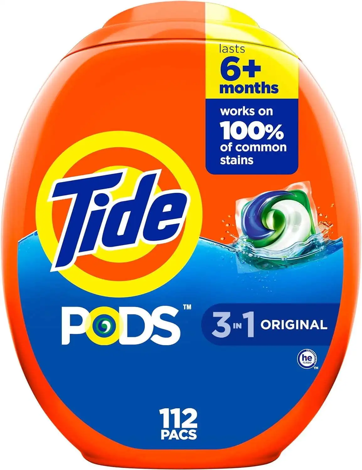 PODS Liquid Laundry Detergent Original Scent HE Compatible 112 Count Super Concentrated Detergent Extra Odor Fighters
PODS Liquid Laundry Detergent Original Scent HE Compatible 112 Count Super Concentrated Detergent Extra Odor Fighters